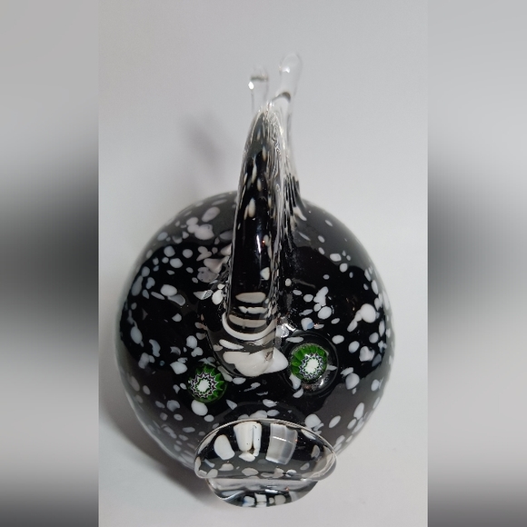 Arte Murano Icet Glass Blown Fish~ Milifori Eyes~Black with White Speckles - Picture 2 of 8